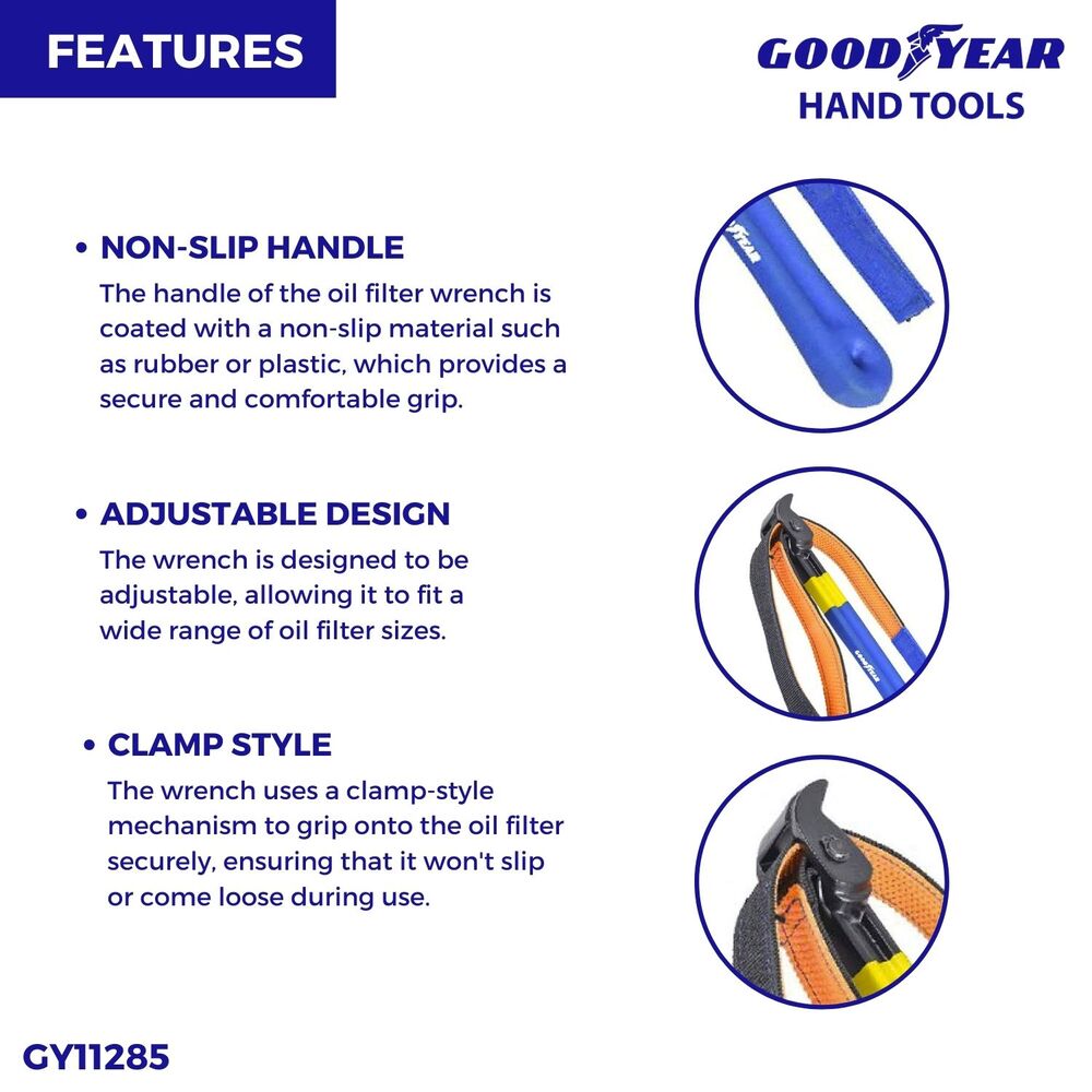 Goodyear 12 Oil Filter Wrench (Clamp Type) – Heavy Duty (3)