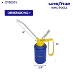 Goodyear Professional Quality Metal Oil Can – 1 4 PINT & 1 2 PINT
